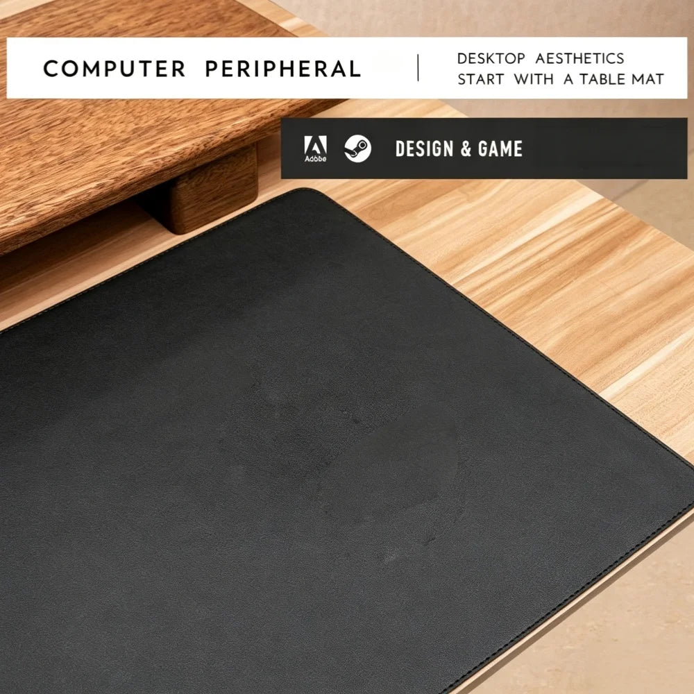 PU Leather Large Desk Mat Waterproof Anti‑Slip Office Desktop Pad Soft Large Mouse Pad For Laptop Keyboard Gaming Desk Mat