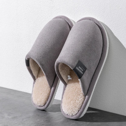 Men's Plush Winter Slippers – Warm Non-Slip House Shoes
