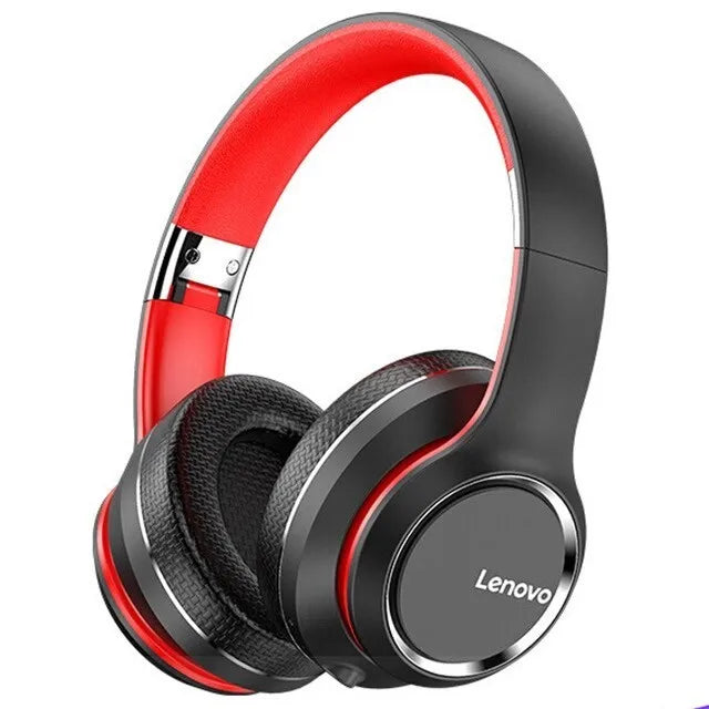 Lenovo HD200 Foldable Bluetooth Headphones – Over-Ear Wireless Headset with Mic