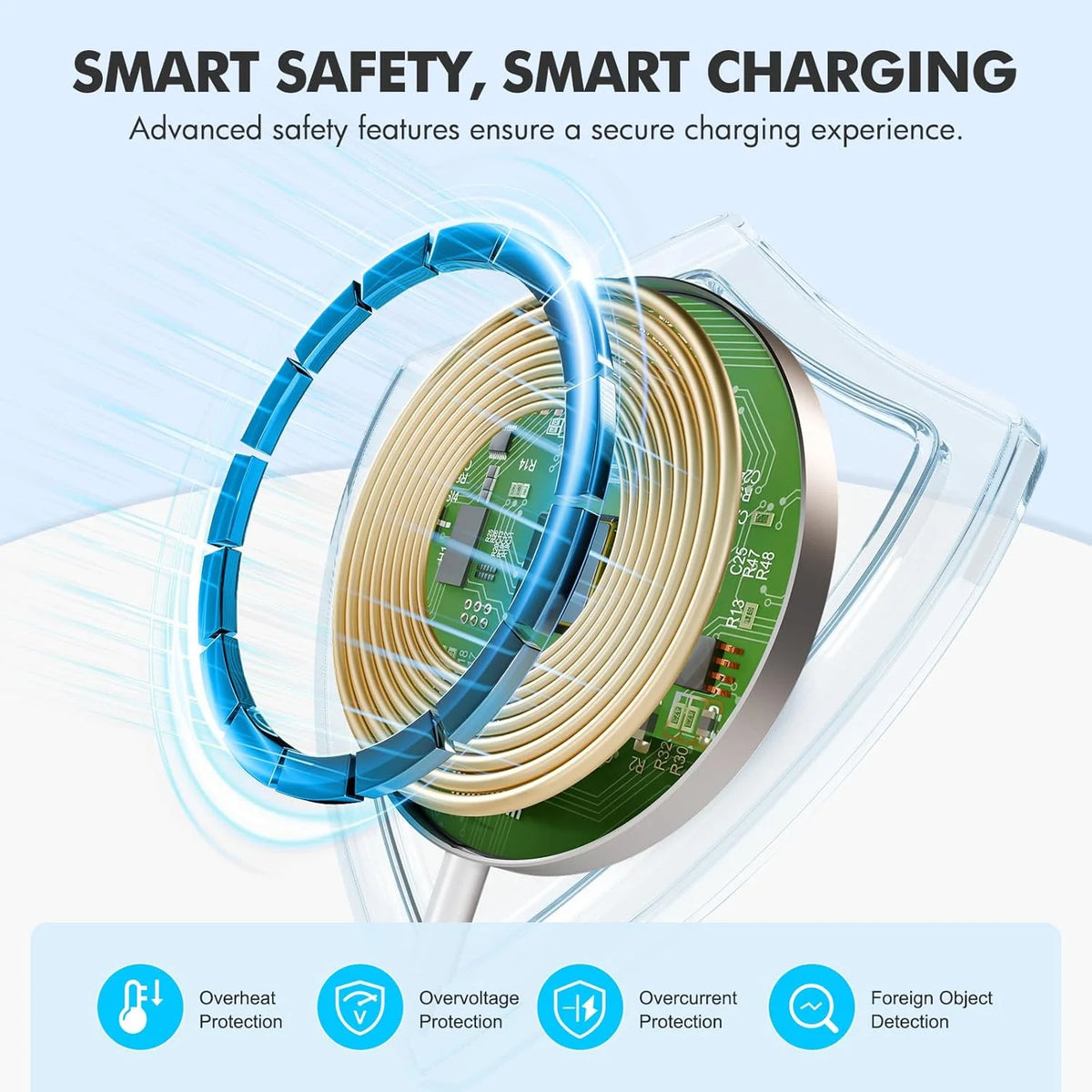 MagSafe-Style Magnetic Wireless Charger for iPhone & AirPods
