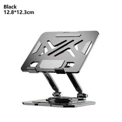 Support pour ordinateur portable avec rotation à 360° | Élévateur réglable et pliable en métal, 10-17"