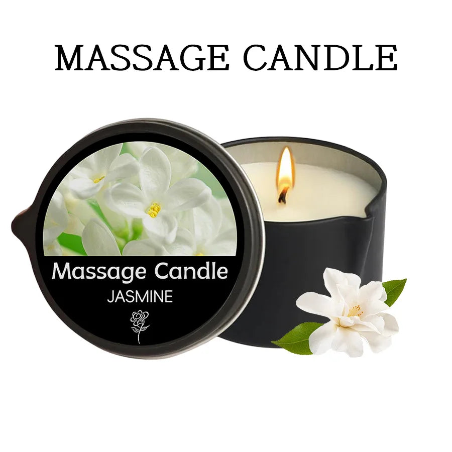 Amber Vanilla Massage Candle, Soy Wax Scented Candles - Ideal for Creating Relaxing Ambience & Holiday Gifting, Gifts for Women