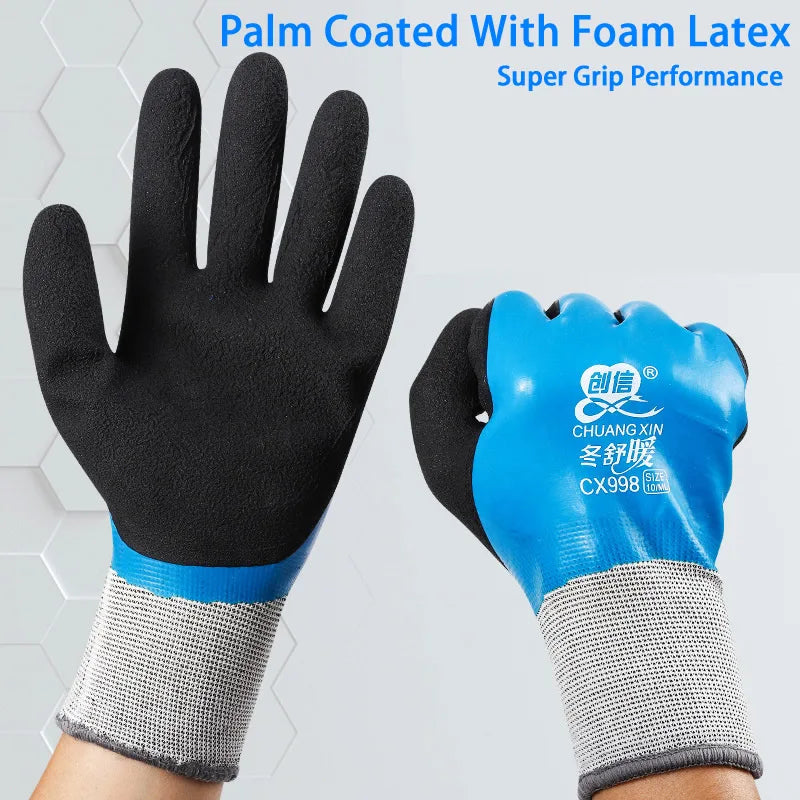 Insulated Work Gloves – Latex Grip Thermal Gloves