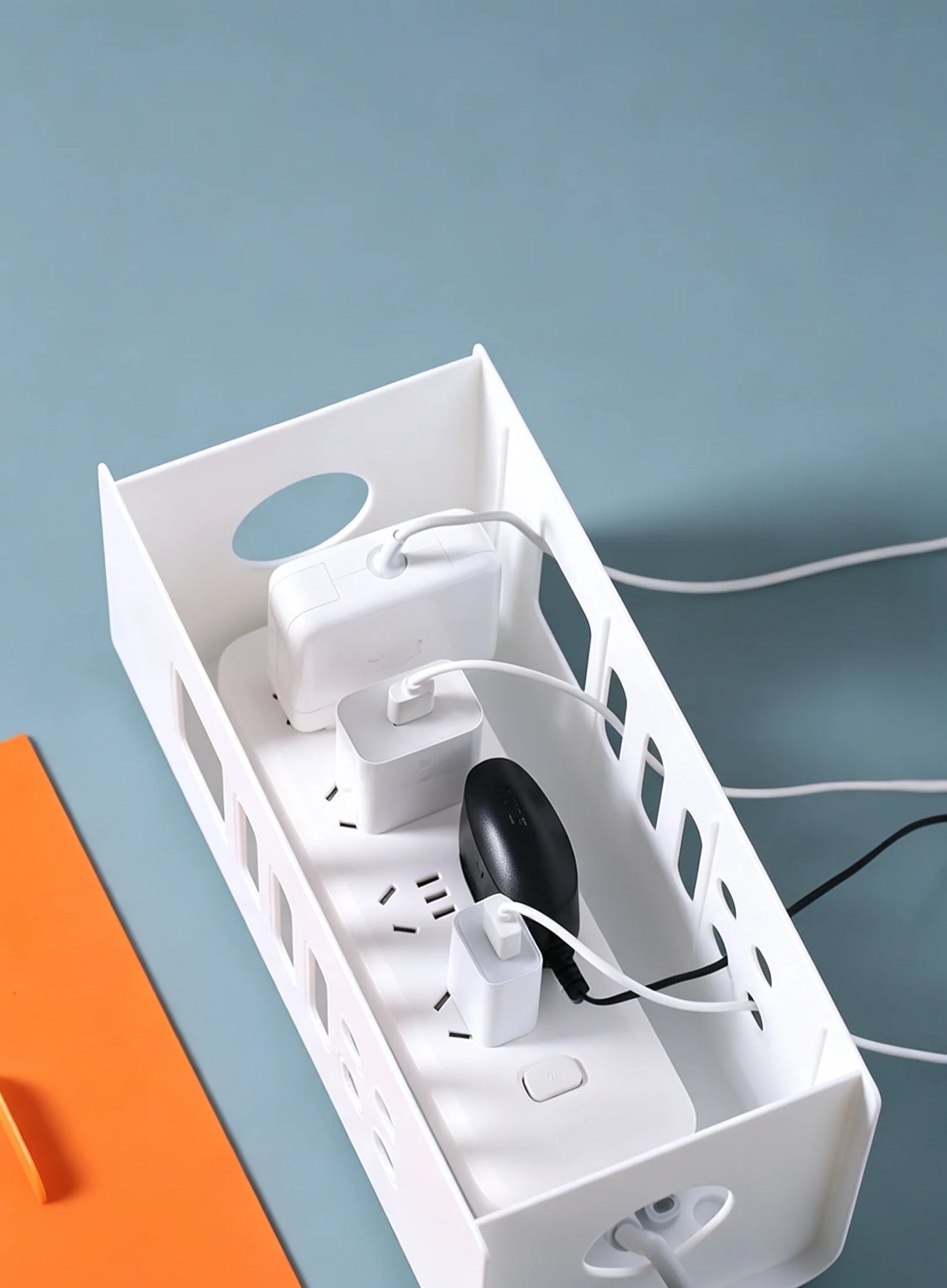 1pc Home Power Strip Wire Storage Box, Creative Multi-functional Data Cable Storage Box