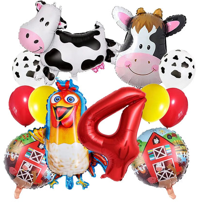 Decorazioni e stoviglie per feste di bambini a tema fattoria