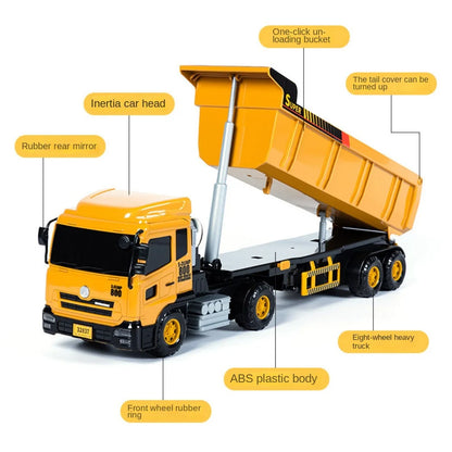 Large Dump Truck Toy with Unloading Bed – Realistic Construction Model