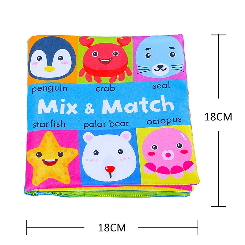 Baby Soft Cloth Book – Crinkle Sensory Book for 0–12 Months