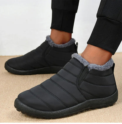 Botas de invierno sin cordones para hombre con forro de felpa HAJINK