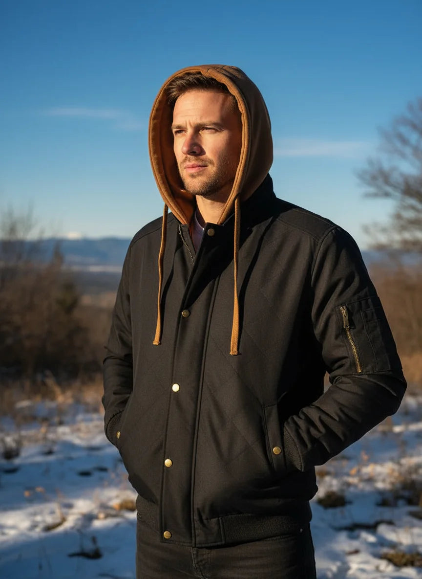 Autumn Winter Men's Warm Windbreaker Jacket Outdoor Man Thick Windbreaker Hiking Hooded Coats Men Thermal Sports Zipper Parkas J