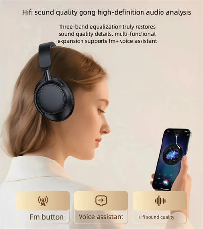 Auriculares Bluetooth circumauriculares con ANC – Cancelación activa de ruido, con cable y inalámbricos