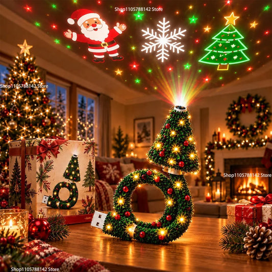 Christmas Tree Night Light Projector – Ceiling & Wall Decor