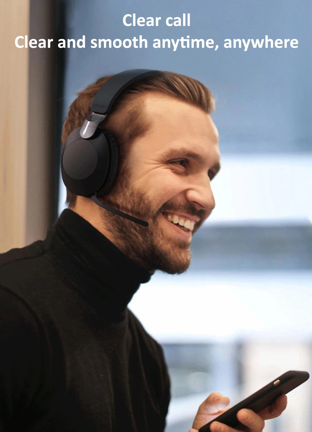 Wireless Bluetooth Over-Ear Headphones – BT 5.1, Built-In Mic, Wired or Wireless