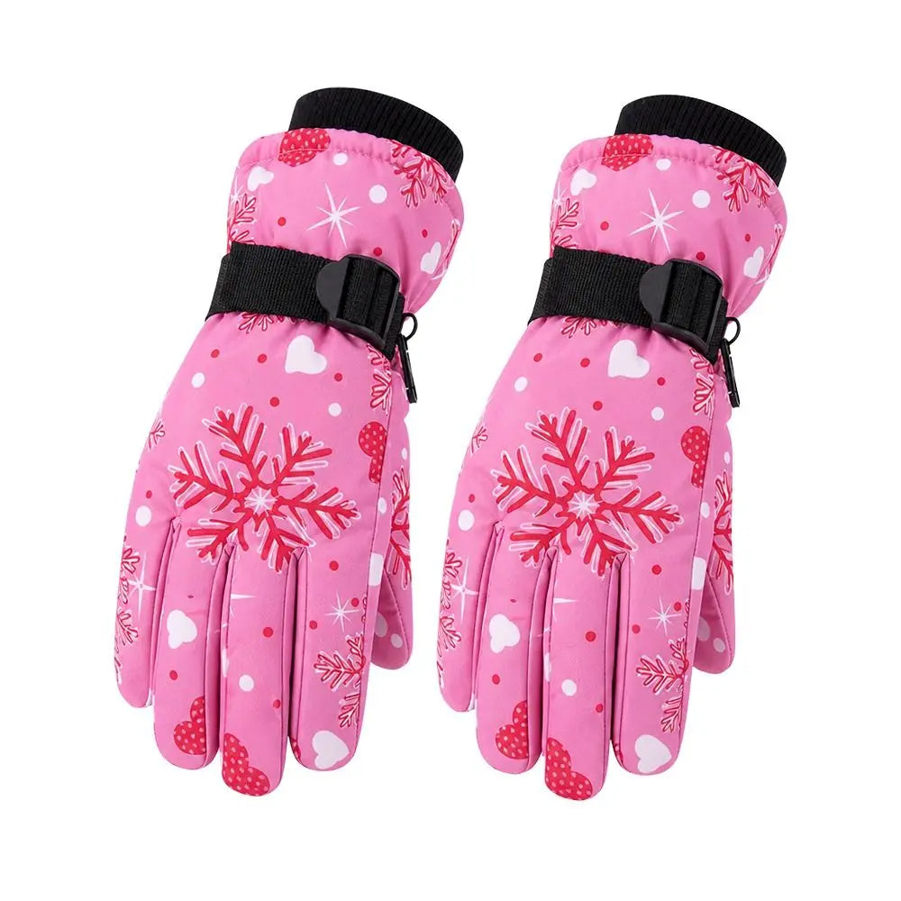 Youth Ski Gloves – Windproof Non-Slip Snow Gloves (Ages 9–15)