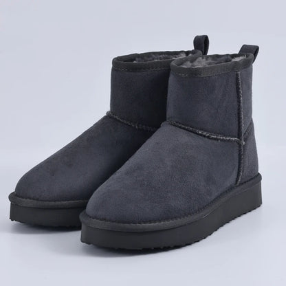 Botines sin cordones para mujer con forro de felpa Evshine