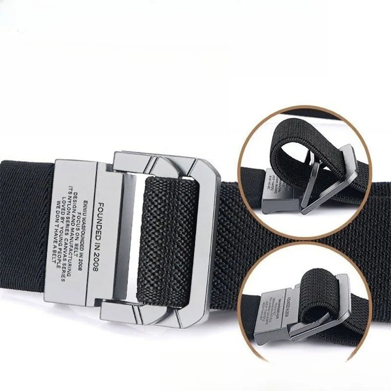 Canvas Webbing Belt with Alloy Buckle – Casual Outdoor Belt for Men & Women