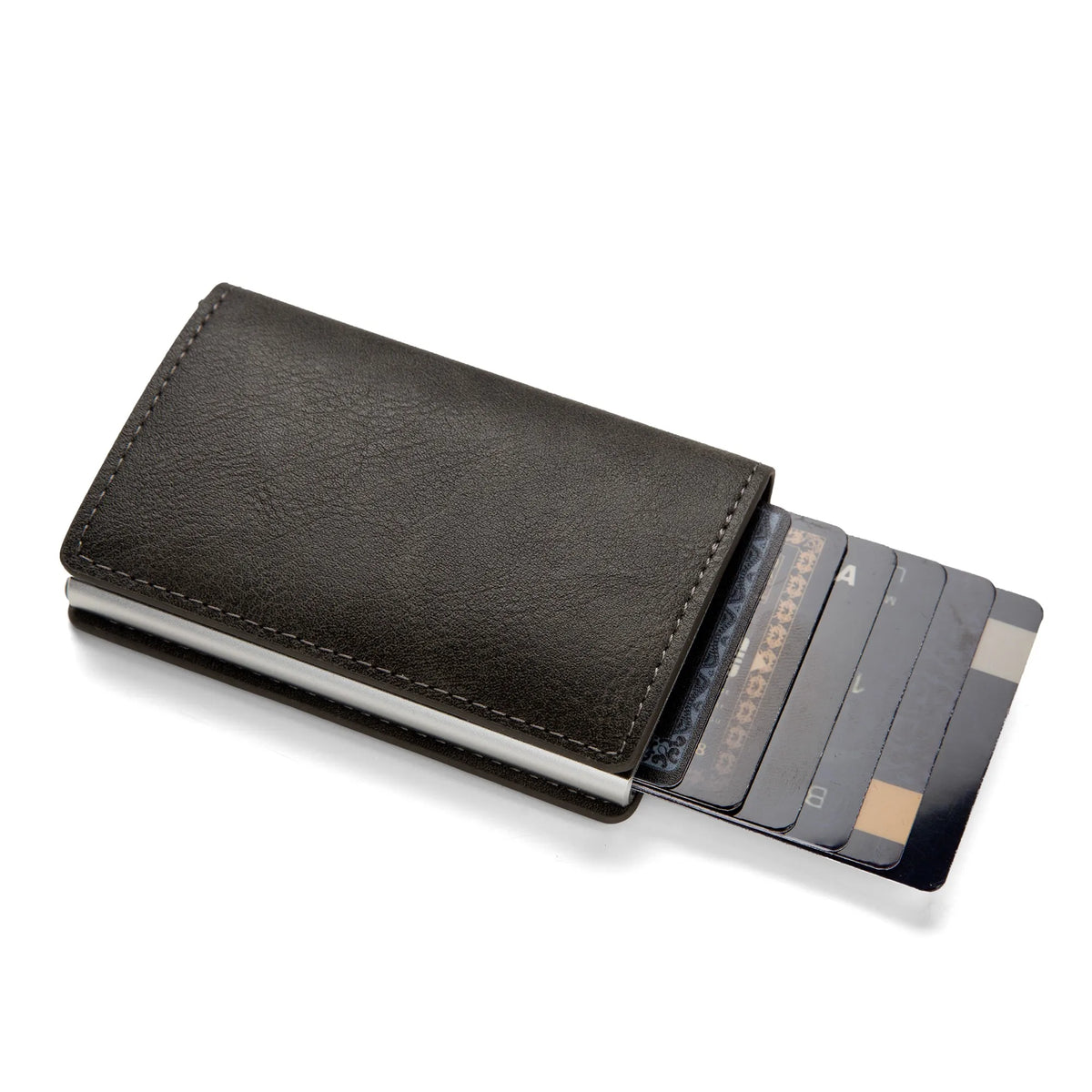 Pop-Up RFID Card Holder Wallet – Slim PU Leather Minimalist Wallet