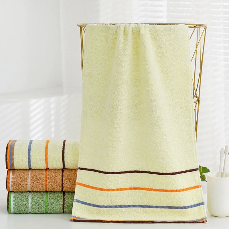 Striped Cotton Hand Towel – Thick 35 × 75 cm Bathroom Towel