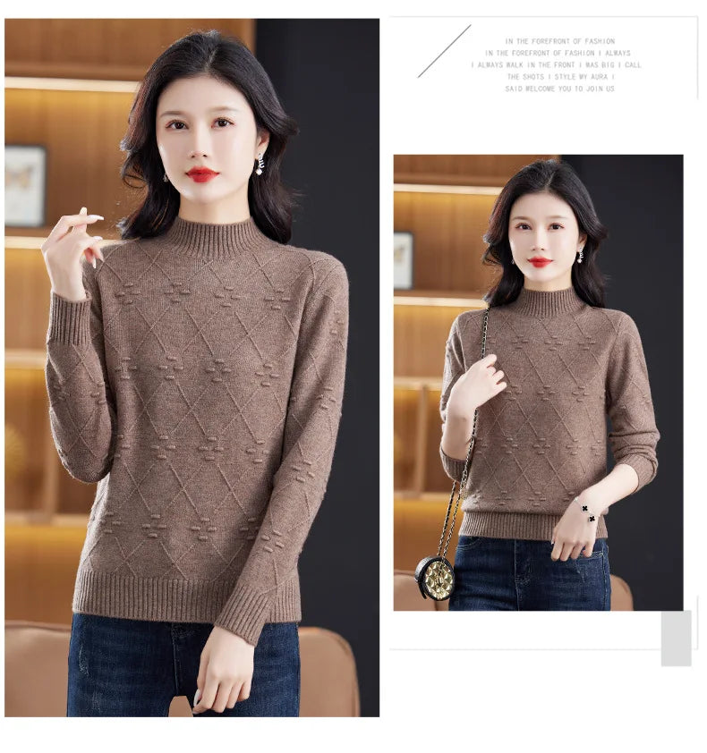 Women's Mock-Neck Knit Sweater