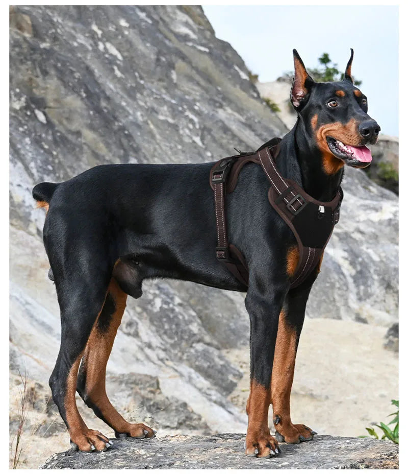 New Reflective Tactical Dog Harness No Pull Adjustable Vest Explosion Proof Durable Pet Chest Strap For Small Medium Large Dogs
