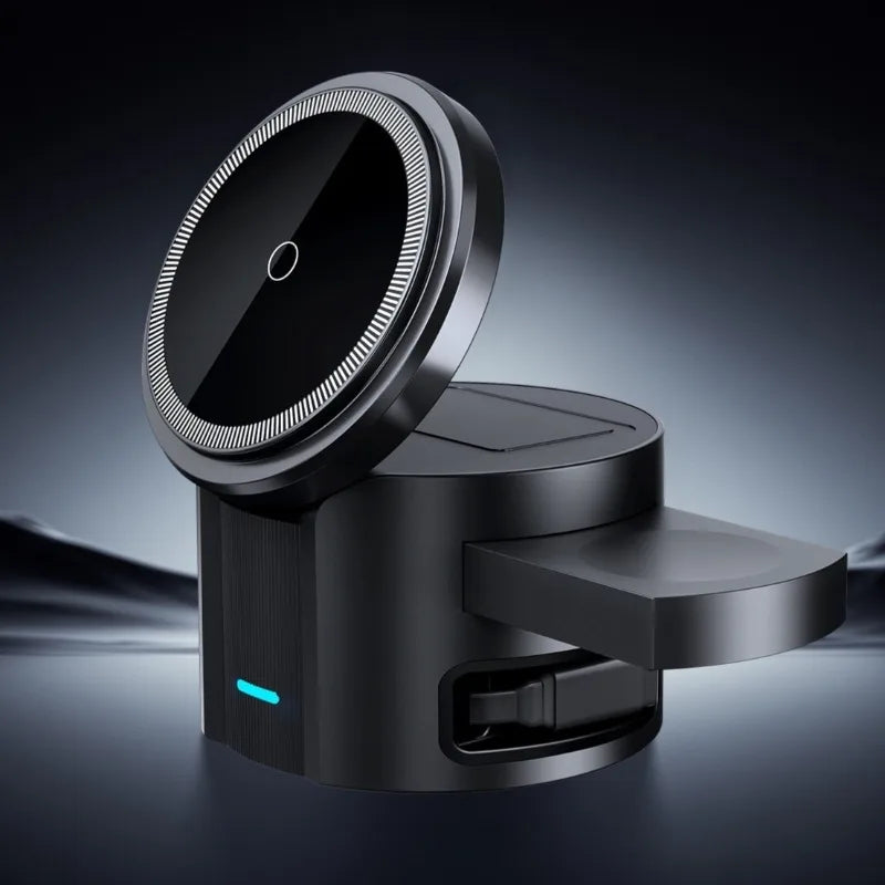 Foldable 3-in-1 Travel Wireless Charger for Phone, Watch & AirPods