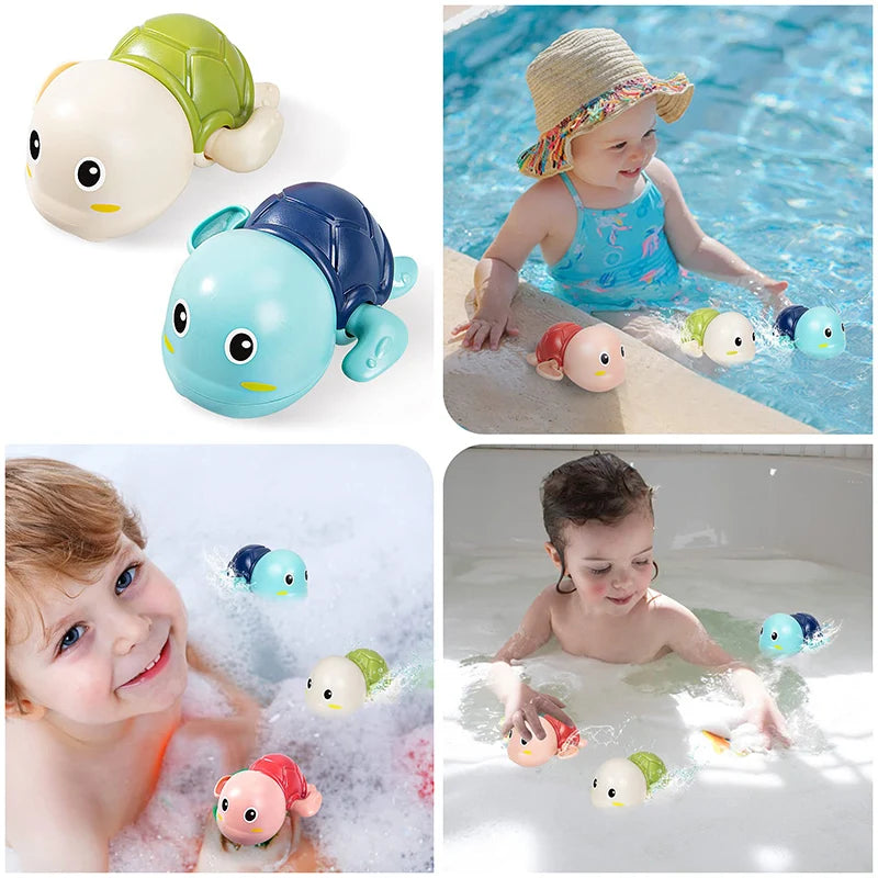 Wind-Up Bath Toys – Swimming Turtle, Duck & Whale for Kids