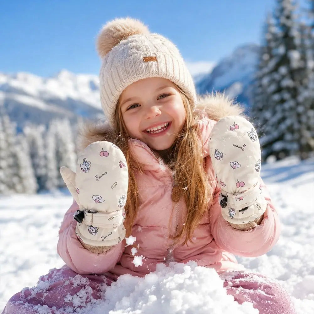 Kids' Ski Gloves in 5 Colours – Windproof Snow Gloves (Ages 2–6)