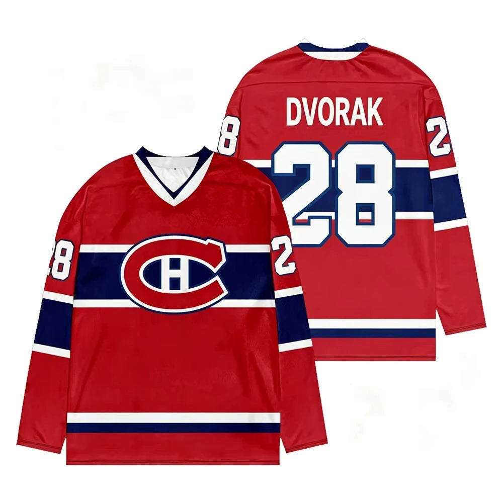 Montreal Canadiens #77 Dach Hockey Jersey | 3D Print Long Sleeve Fan Top
