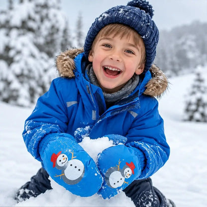Guanti da sci spessi per bambini – Guanti da neve antiair e antiscivolo (2–5 anni)