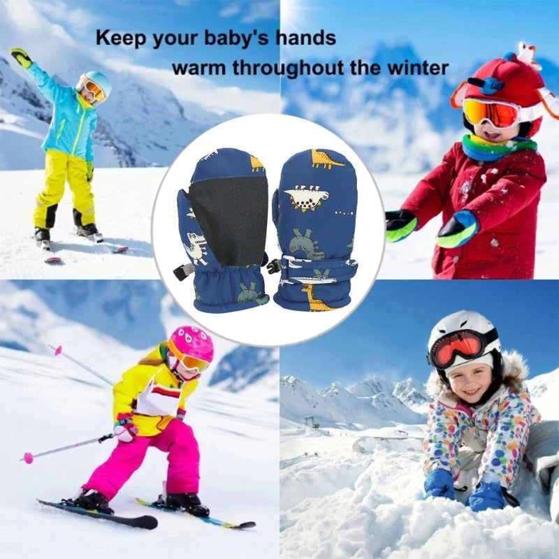 Toddler Ski Mittens – Non-Slip Snow Mittens for 6 Months to 4T