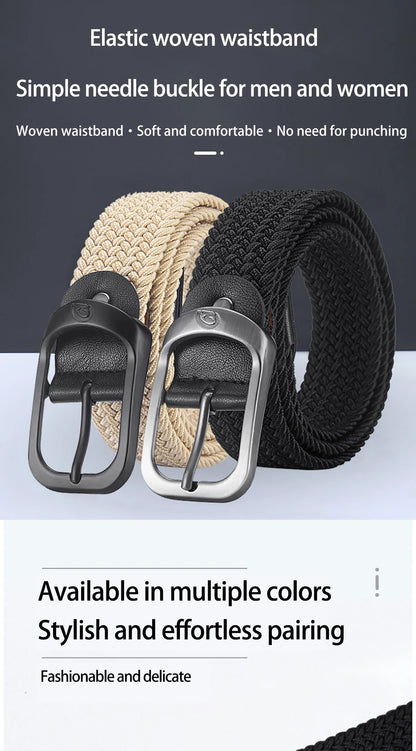 Cinturón elástico tejido – Cinturón elástico trenzado para hombre y mujer