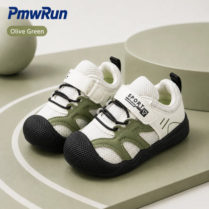 PU-Leder-Sneaker für Kleinkinder mit Klettverschluss