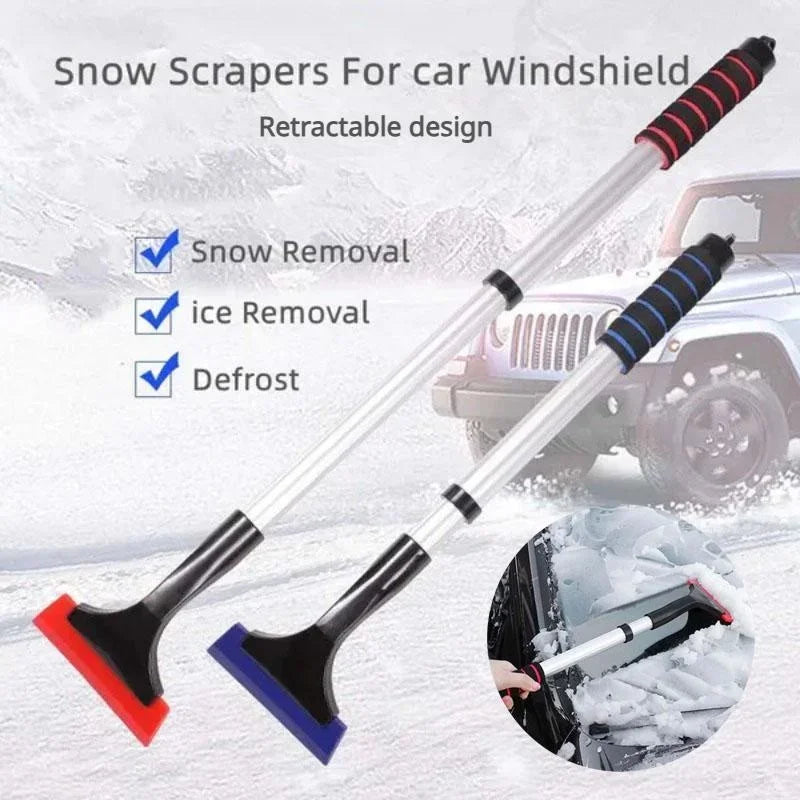 Extendable Car Snow Brush & Ice Scraper – Telescopic Aluminum Handle