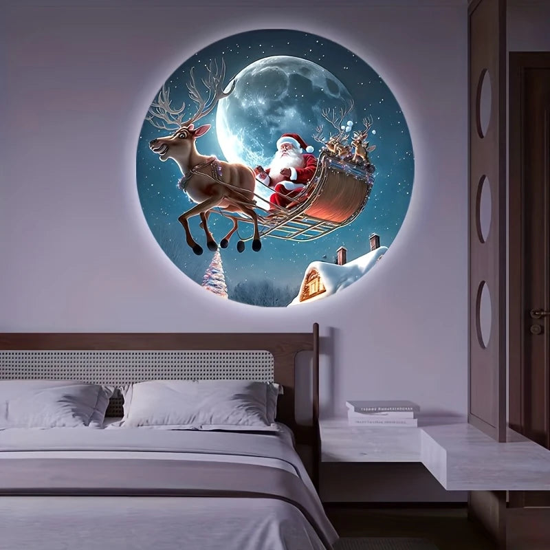 Mini USB Christmas Projector – Santa, Snowman & Tree Patterns