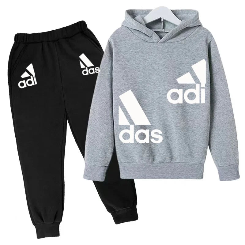 Kids' Printed Sweatshirt & Pants Set - 2-Piece Casual Sports Outfit, Ages 3-12