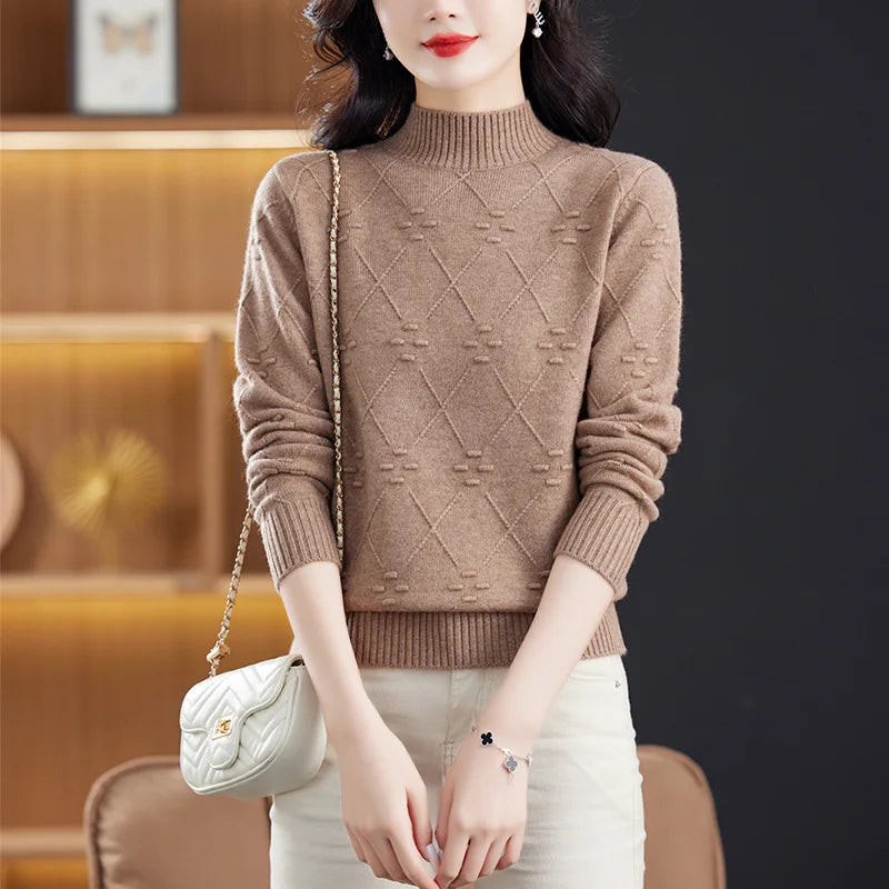 Women's Mock-Neck Knit Sweater