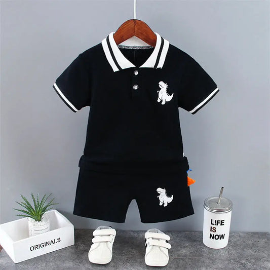 Baby Boys' Dinosaur T-Shirt & Shorts Set - 2-Piece Summer Outfit, 4M-5Y