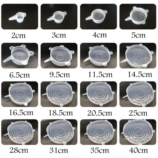 Silicone Stretch Lids – 16 Sizes Universal Food Cover for Bowls, Pots & Pans | Microwave Safe