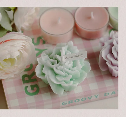 Candela artigianale in cera di soia a forma di garofano | 7 colori | Aromatica e profumata | Oggetto da foto per matrimoni, compleanni e feste