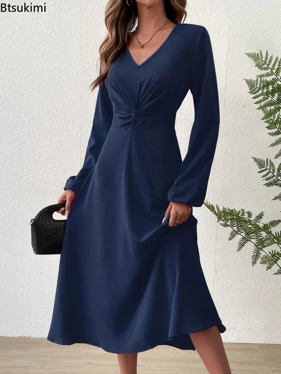 Women's V-Neck Long Dress