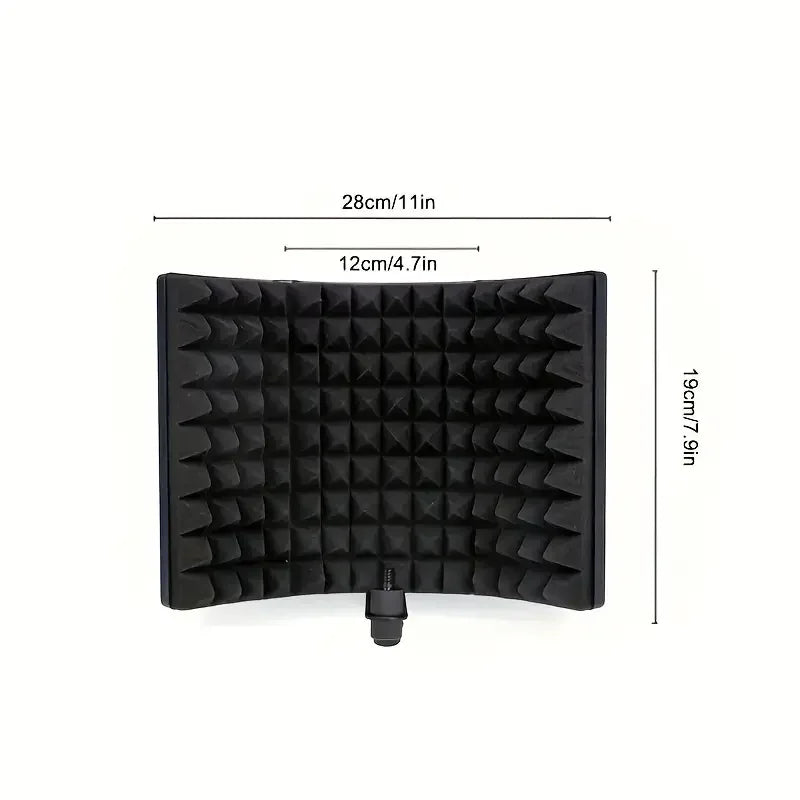 Microphone Isolation Shield – Foldable Sound-Absorbing Vocal Booth