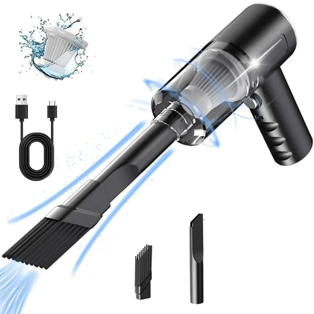 Cordless Handheld Vacuum – Rechargeable Mini Car & Home Vacuum with Washable HEPA Filter