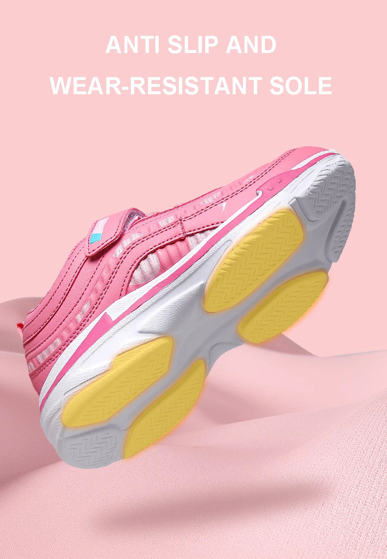 Girls Sport Shoes Waterproof Running Kids Sneakers Casual Leather Pink Breathable Fashion Antislip Lightweight Children Shoes