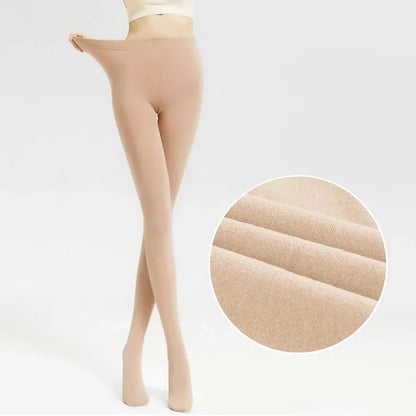 Fleece-Lined Sheer-Look Tights – Women's Thermal Winter Tights