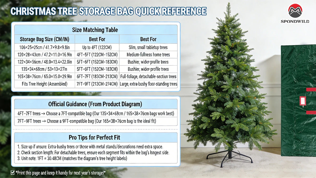 Christmas Tree Storage Bag – Fits Up to 9 ft Artificial Trees, with Handles