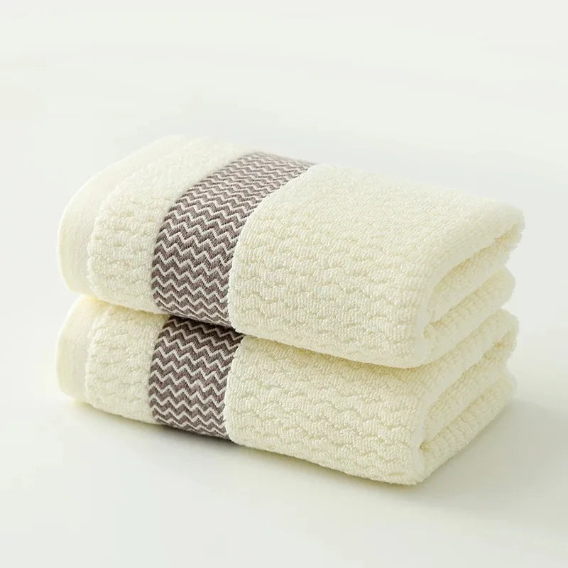 Thick Cotton Hand Towels – Pack of 2, 35 × 75 cm