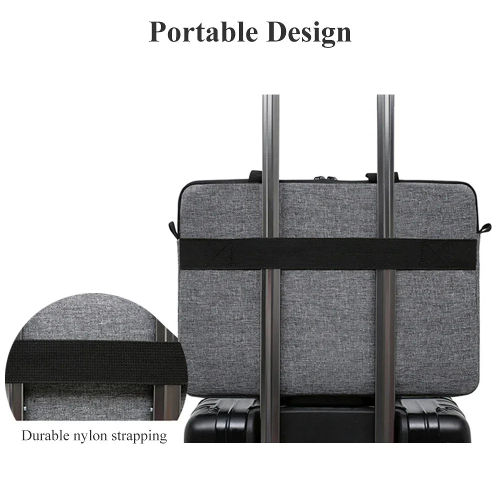 Water-Repellent Laptop Carry Case 13"-15" - Tablet Bag with Shoulder Strap