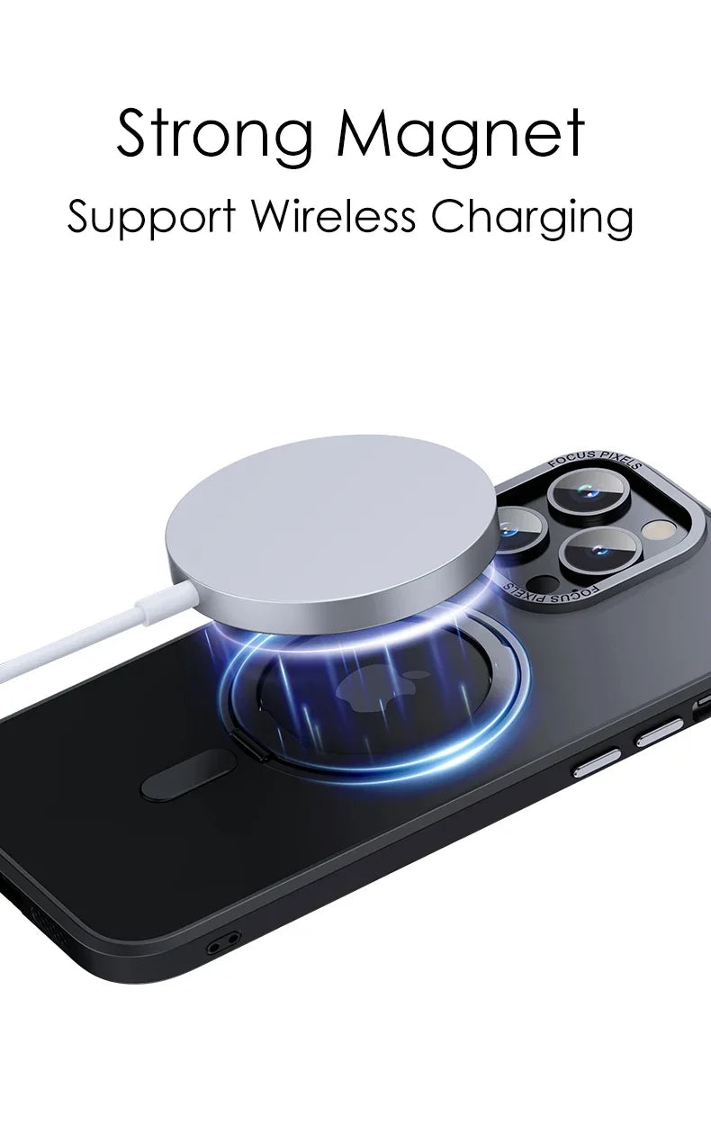 Magnetic iPhone Case with 360° Rotating Ring Stand