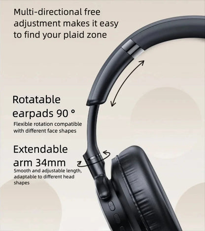 Auriculares Bluetooth circumauriculares con ANC – Cancelación activa de ruido, con cable y inalámbricos