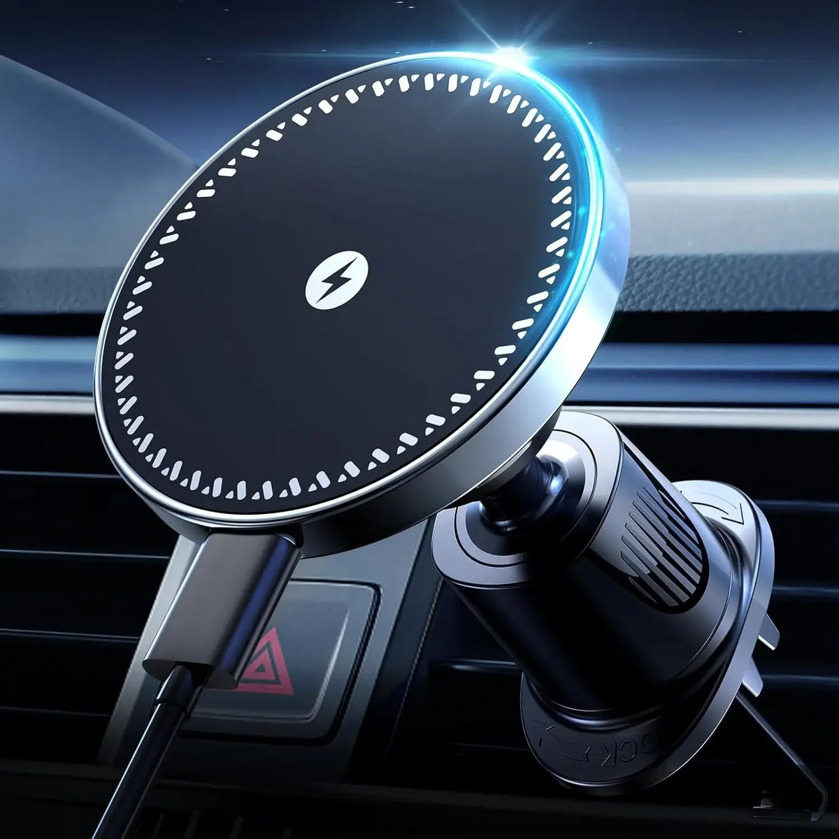15W Magnetic Car Phone Charger & Air Vent Mount