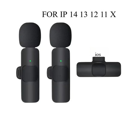 Micrófono Lavalier inalámbrico para iPhone y teléfonos con USB-C – 1 o 2 micrófonos